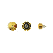 BREITLING SYTLE YELLOW PUSH SCREW DOWN CROWN 6.0MM TAP 8